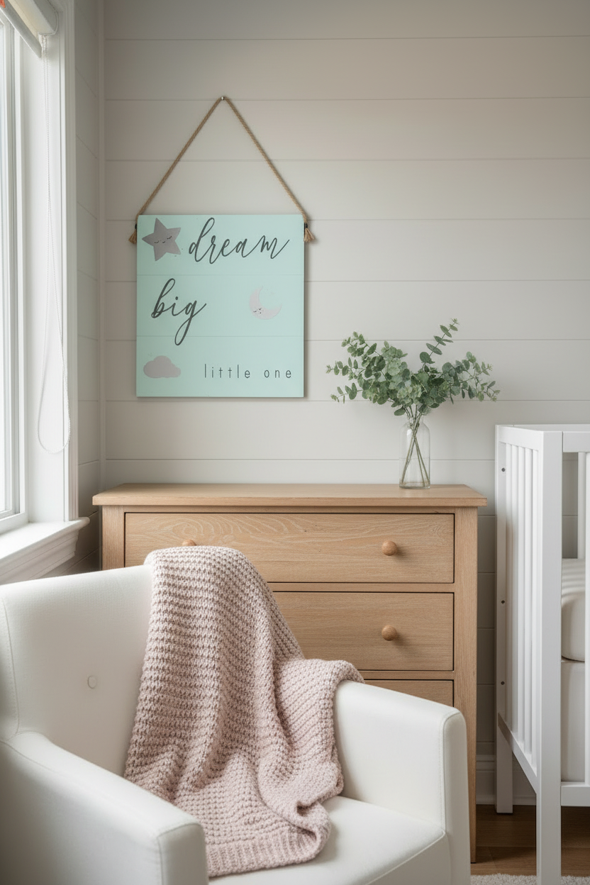 Dream Big Little One - nursery dresser setting
