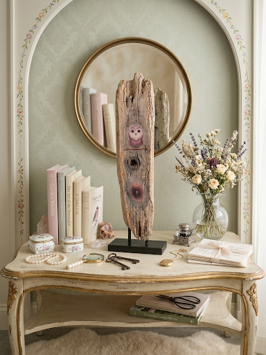 Driftwood Owl Art — Decoupage on Reclaimed Wood