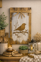 Songbird Rustic Wood Plank Sign