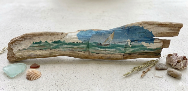 Georgian Bay Sailboat Driftwood Wall Art
