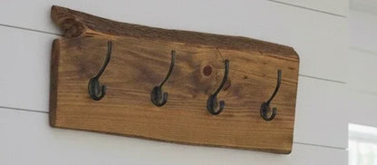Rustic Live-Edge Coat Hook Rack-Made in Canada🍁