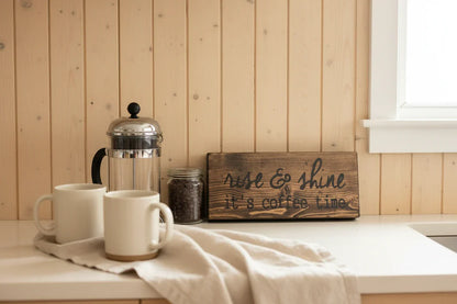 Coffee Time sign - staged on counter