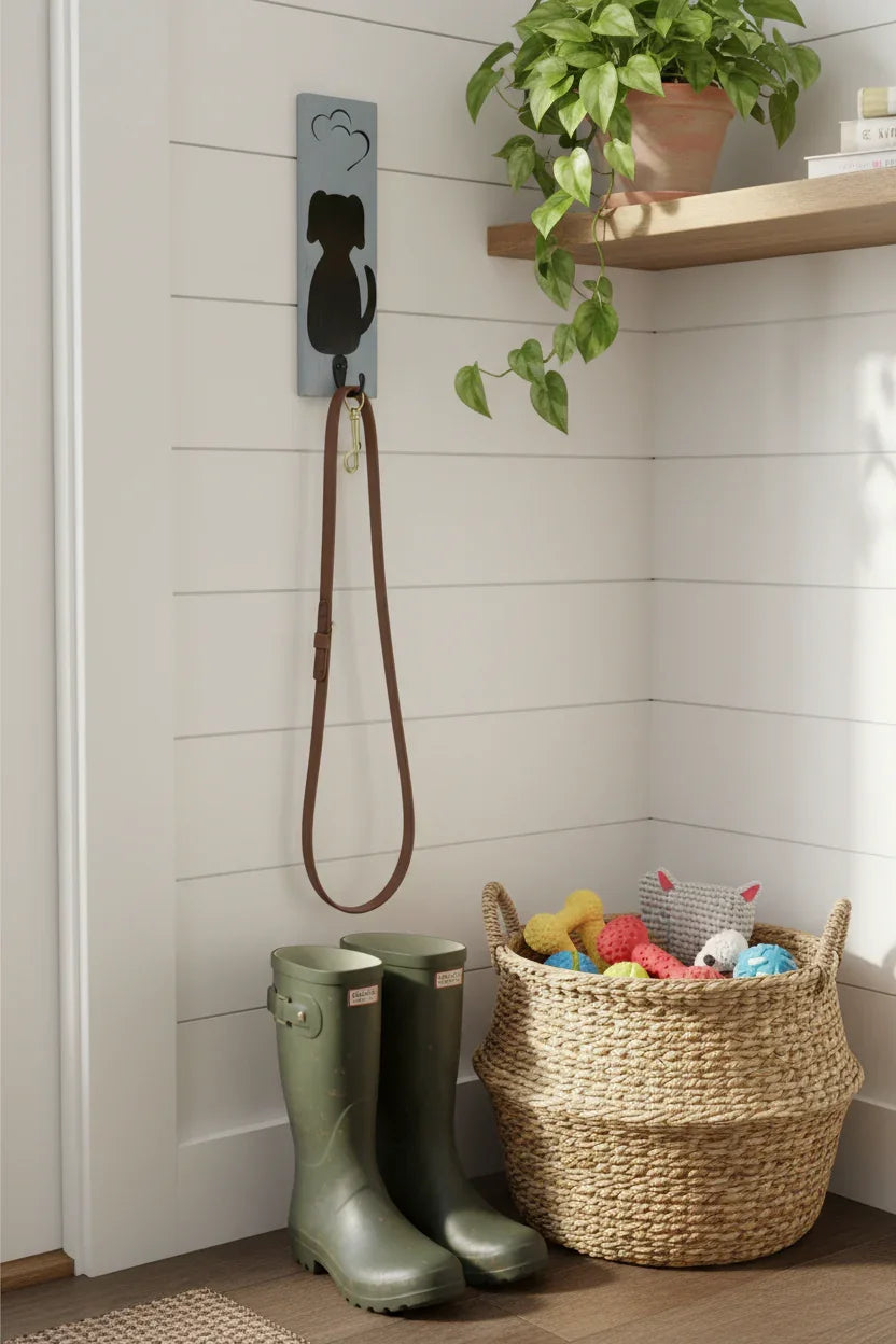 Dog Leash Hook - mudroom entryway lifestyle