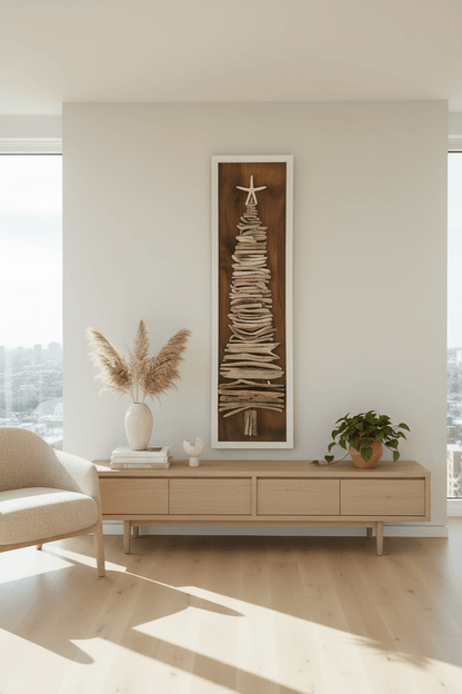 Driftwood Christmas Tree Wall Art