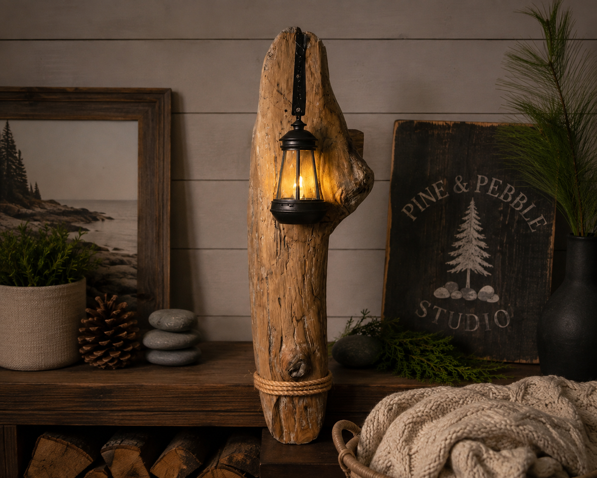 Driftwood Lantern Wall Sconce