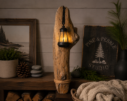 Driftwood Lantern Wall Sconce