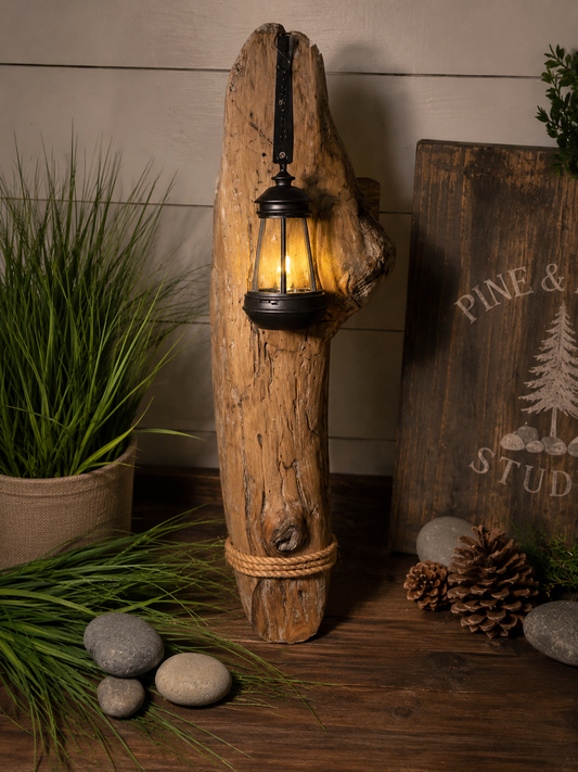 Driftwood Lantern Wall Sconce