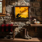 Duck Hunter art - cabin morning scene