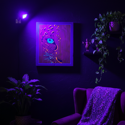 Glow Leopard Sign - UV Setting
