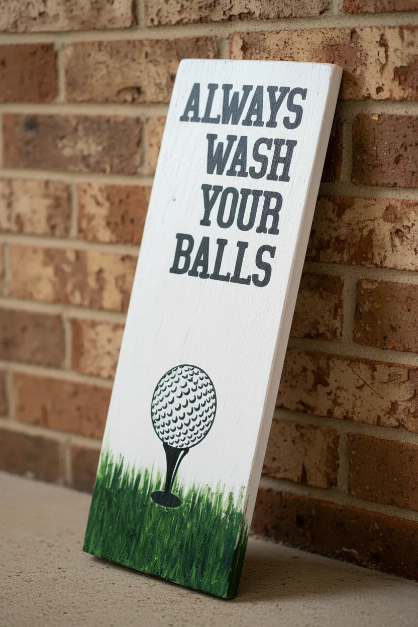 Golf sign - close up product shot