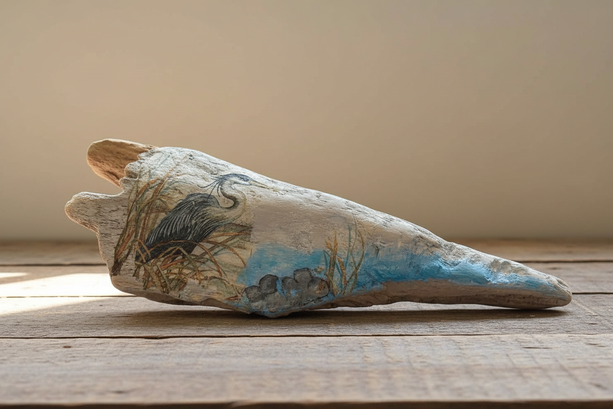 Heron Driftwood Art - Styled Product Photo