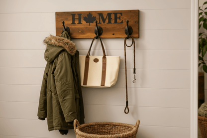 HOME Maple Leaf Coat Hook Board - Mudroom Scaled Down