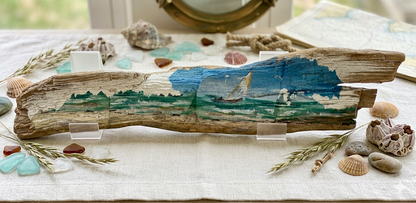 Georgian Bay Sailboat Driftwood Wall Art
