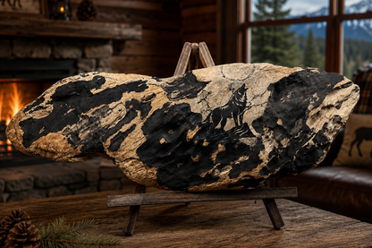 Wolf Silhouette Wall Art – All-Natural Weathered Driftwood | One of a Kind