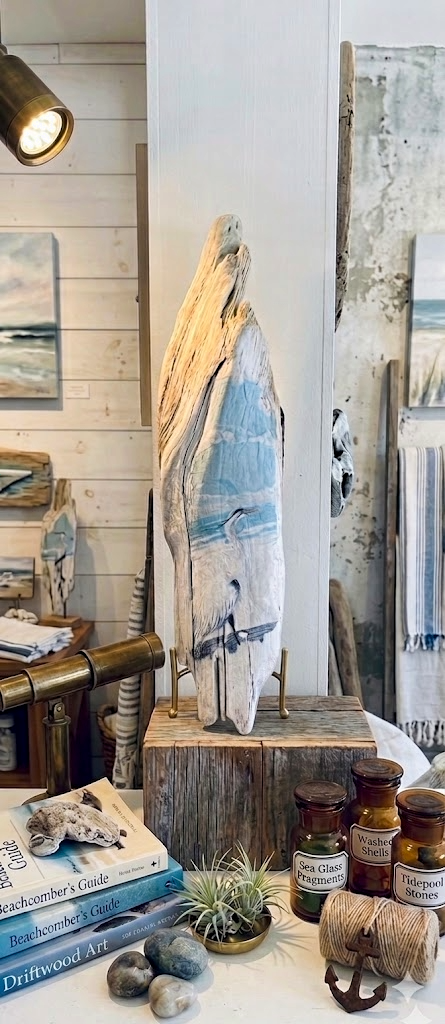 Shoreline Sentinel — Driftwood Wall Art