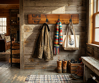 Life is Better at the Cottage — Reclaimed Cedar Coat Hook Sign