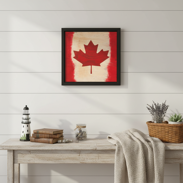 Maple Leaf Sign - Smaller on Wall