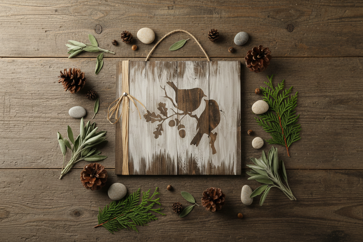 Pine and Pebble hero banner with Two Birds sign