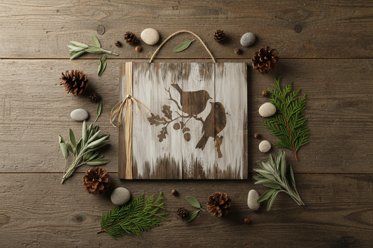 Pine and Pebble hero banner with Two Birds sign