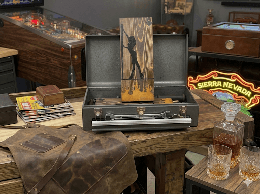 Hot Stuff — Pole Dancer Silhouette Reclaimed Wood Sign