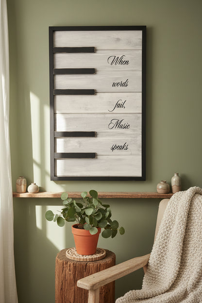 For Music Lovers🎹Handcrafted Piano Key Wall Art-Music Decor🍁